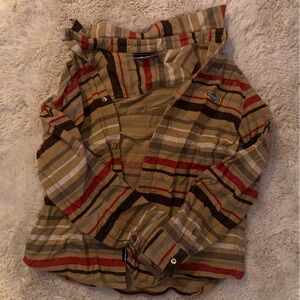 The Hundreds Striped Brown Red Jacket